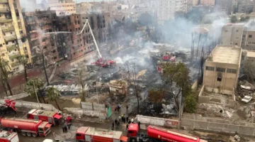 الحكومة المصرية تعهد بإعادة بناء وتعويض ضحايا حريق استوديو الأهرام