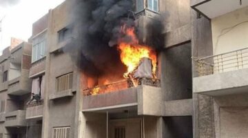 حريق يلتهم محتويات شقة سكنية في بني سويف
