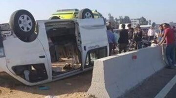 مصرع 3 فتيات وإصابة 8 في حادث طريق مصر إسكندرية الصحراوي